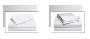 Optional - Microfiber Sheet Set in White and Gray