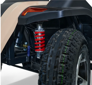 The Golden Eagle has front and rear suspension for smooth ride.