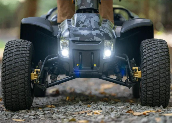 14.5 Inch Tubeless Pneumatic Tires on the Baja Wrangler 2 by Pride Mobility