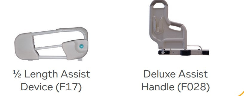 Optional 1/2 length Assist Rail and Deluxe Assist Handle