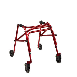 Klip 4-Wheel Walker Small Red with no seat