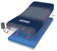 The Topper is an overlay providing low air loss|Coverlet for The Topper is fluid resistant and can be removed and washed.|Small quiet control unit hangs over most footboards.|Air diffusion Matrix fabric allows air to wick away moisture|Results of heat and moisture removal tests
