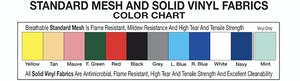 Several colors available with either mesh or vinyl fabrics