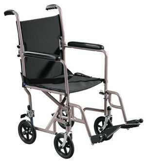 Lightweight Steel Transport Wheelchair with Swing-away Footrest