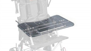 Optional Upper Extremity Support Tray is clear and great for activities!