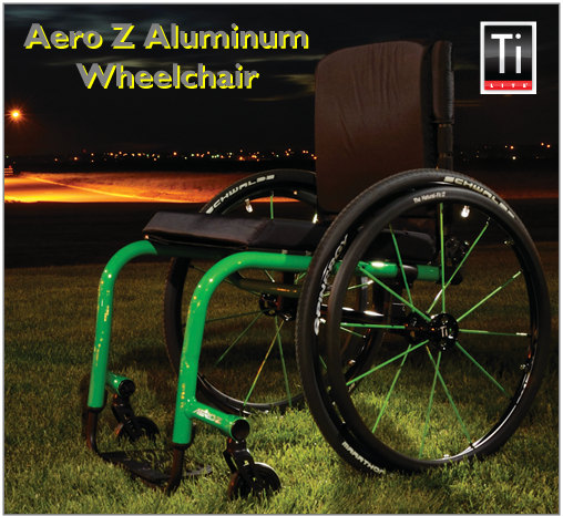 Custom-fitted to user measurements, the stylish Aero Z aluminum wheelchair from TiLite.
