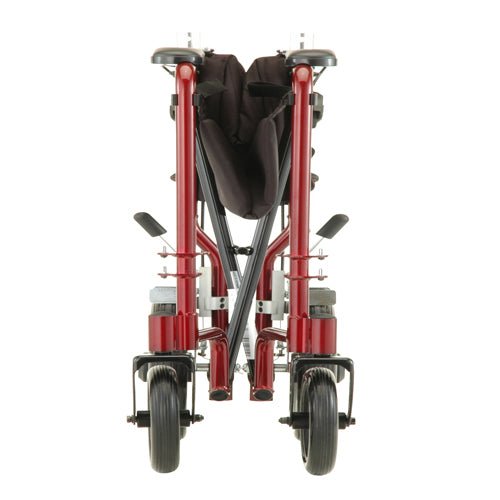 Nova Transport Chair with 12 Rear Wheels in Red|Nova Transport Chair with 12 Rear Wheels in Blue|Nova Transport Chair with 12 Rear Wheels Folded