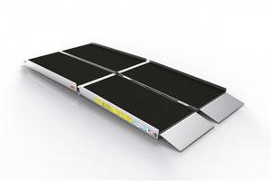 TRIFOLD RAMP Advantage Series Main|TRIFOLD RAMP Advantage Series Angle 1|TRIFOLD RAMP Advantage Series Angle 2|TRIFOLD RAMP Advantage Series Closeup|TRIFOLD RAMP Advantage Series Collapse 1|TRIFOLD RAMP Advantage Series Collapse 2|TRIFOLD RAMP Advantage Series Collapse 3|TRIFOLD RAMP Advantage Series Collapsed|Optional Top Lip Extension adding 6" to clear bumpers of SUV and vans made for wheelchairs and scooters.