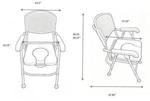 UltraCommode Folding Commode Chair by Platinum Health