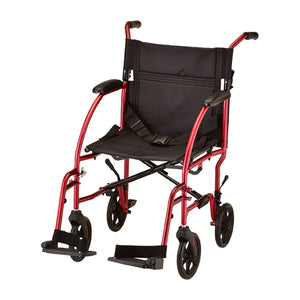 Nova Ultra Lightweight Transport Chair in Black|Nova Ultra Lightweight Transport Chair in Blue|Nova Ultra Lightweight Transport Chair in Red|Nova Ultra Lightweight Transport Chair Measurements|Nova Ultra Lightweight Transport Chair Folded Measurements