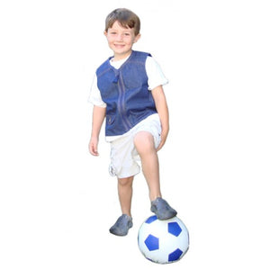 Child wearing the Kozie Clothes Signature Denim Weighted Vest|Back view of the Kozie Clothes Signature Denim Weighted Vest|Pockets allow users to add or subtract weight from vest at will|Vest is easy to zip with tassle zipper|Inside is made from durable cotton with 5 pockets to insert weights|Add and subtract weights as needed|Stylish gold stitching|Additional weights can be purchased