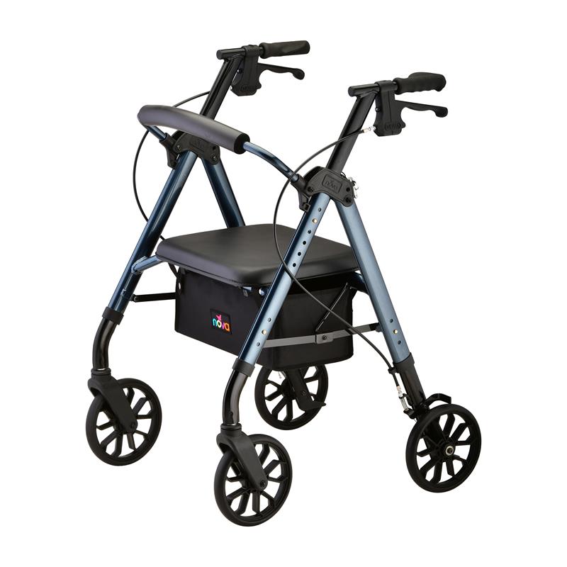 Nova Star 8" Wheel Rollator Blue