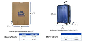 Carry case and box dimensions for Safety Sleeper