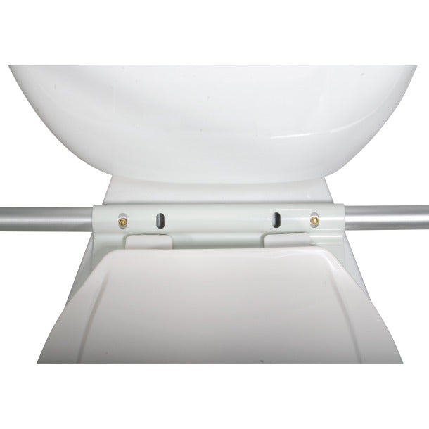 Drive Medical Toilet Safety Frame with Padded Arms|Width Adjustment for Toilet Safety Frame|Brackets for Toilet Safety Frame|Toilet Safety Frame with Padded arms Packaging