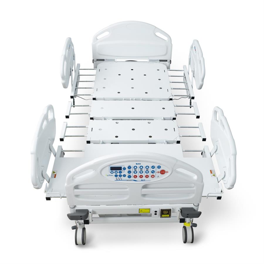 Prius Ai1 expandable low medsurg bed, with width and length expandability.