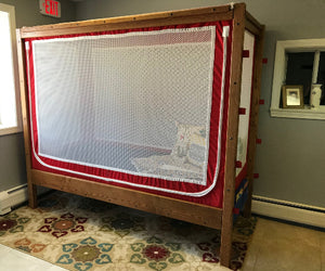 Courtney Canopy Bed|Courtney Canopy Bed - Extra Padding|Courtney Canopy Bed - Mesh Sides|Courtney Canopy Bed - Sleep Surface|Courtney Canopy Bed - Tubing Port|Stain Colors|Sidewall Panel Colors|Courtney Canopy Bed - Zone Entrapment