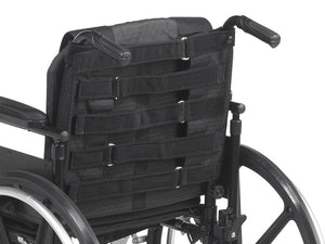 Protekt Adjustable Tension Back Cushion by Proactive Medical|Back adjustments are made with adjustable straps|Back cover hides straps when adjusted