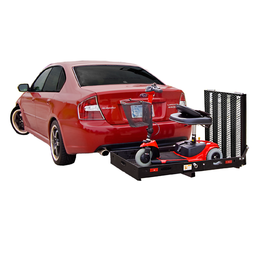 AL001 Universal Carrier Lift on small car with power scooter
