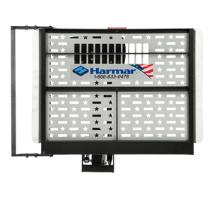 Harmar AL100HD Universal Scooter Lift has expanding platform up to 47"