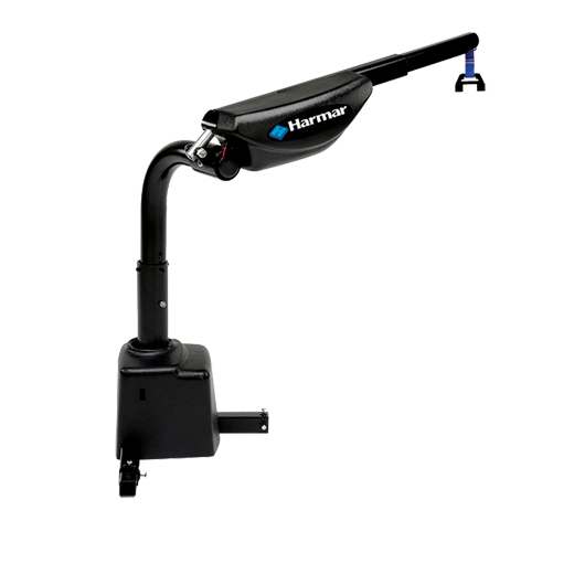 Harmar 2-Axis Inside Lift is angle, height and length adjustable
