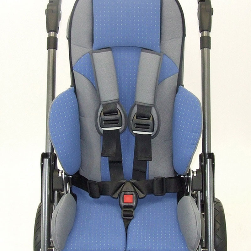 Optional 5-point harness is adjustable and comfortable