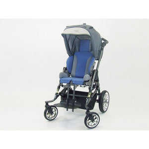 Optional canopy keeps sun and rain off users