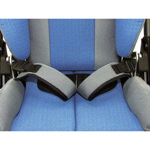 Optional groin strap and leg harness helps lower body positioning