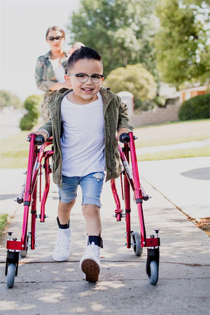 Red Nimbo Posterior Walker in motion with user