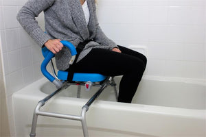 Lift up arms use convenient side access button for easy transfers