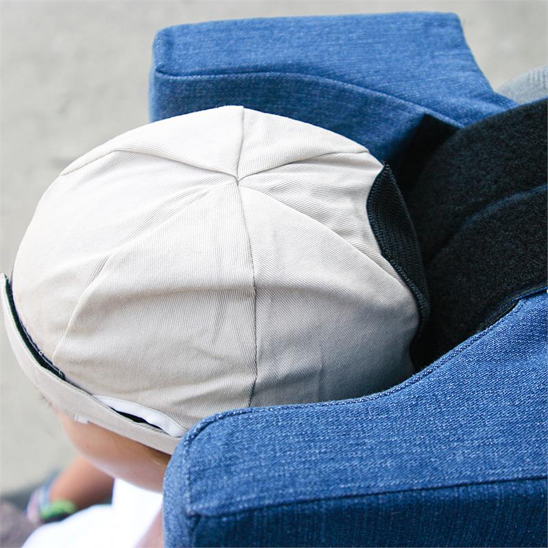 Optional Head Rest shown with EZ-Up Cap option to keep the head from falling forward.