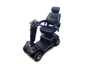 CityRider 4-Wheel Mid Size Scooter in Sunset Orange|CityRider 4-Wheel Mid Size Scooter in Red|CityRider 4-Wheel Mid Size Scooter in Sunset Orange|CityRider 4-Wheel Lighting System|CityRider 4-Wheel Mid Size Scooter in Black|Control Panel on the CityRider 4-Wheel Mid Size Scooter|Wheels grip surfaces and make inclines easy on the CityRider|Crushproof basket attaches to the front of the CityRider for convenience|Optional Electric Horn with 3 sounds|Optional deluxe cup holder|Optional Safety Flag