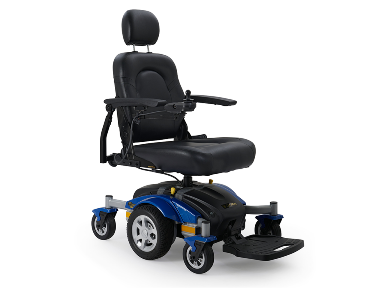 Compass Sport Power Wheelchair by Golden Technologies in Blue