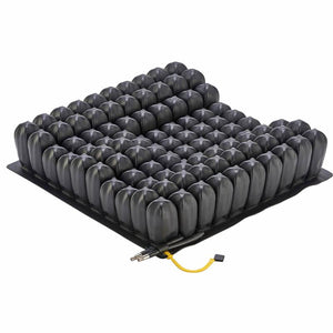 Roho Enhancer Cushion without cover|Roho Enhancer Cushion With cover half on to show it is removable|Optional Planar Insert can be used just under cover to provide sturdy base|Optional Contour base prevents hammocking on sling seats|Optional Privacy Shield is available in four sizes and can be washed