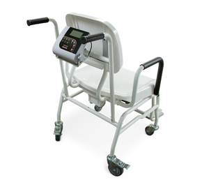 Rice Lake Digital Chair Scale 560-10-1 with adjustable arm and footrests for easy entry. |Rice Lake Digital Chair Scale with digital scale that measures in pounds or kilograms or both.