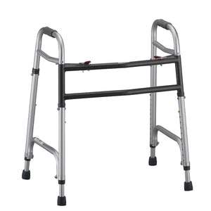 Nova Heavy Duty Folding Walker|Front view of the Nova Heavy Duty Folding Walker|Nova Heavy Duty Folding Walker folds flat for ease of storage and transport