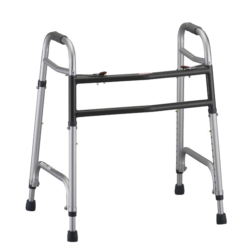 Nova Heavy Duty Folding Walker|Front view of the Nova Heavy Duty Folding Walker|Nova Heavy Duty Folding Walker folds flat for ease of storage and transport