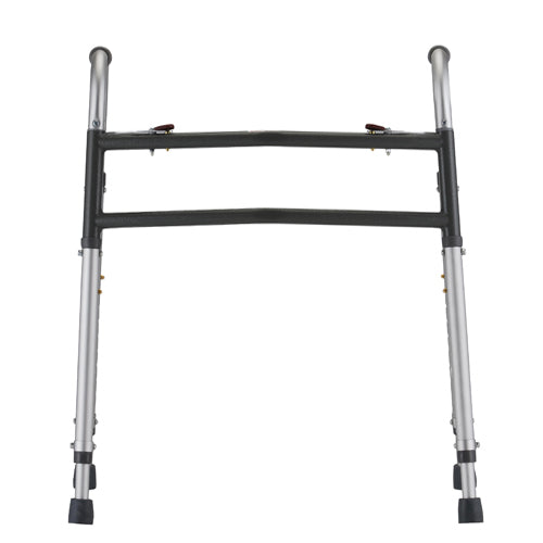 Nova Heavy Duty Folding Walker|Front view of the Nova Heavy Duty Folding Walker|Nova Heavy Duty Folding Walker folds flat for ease of storage and transport