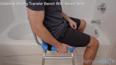 Gateway Sliding Bath Bench with Swivel Seat by Platinum Health