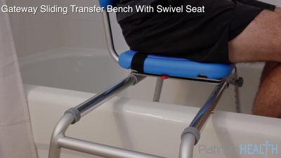 Gateway Sliding Bath Bench with Swivel Seat by Platinum Health