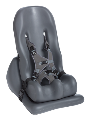Special Tomato Soft-Touch Floor Sitter with Wedge Base in Aqua|Special Tomato Soft-Touch Floor Sitter with Wedge Base in Lilac|Special Tomato Soft-Touch Floor Sitter with Wedge Base in Dark Gray|Attachment Straps come standard on chest and pelvic area|Closeup of connection and leg area|Optional Special Tomato Mobile Activity Tray in Aqua|Optional Special Tomato Mobile Activity Tray in Gray, Chocolate and Lilac
