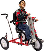 Amtryke 12 Standard Hand/Foot Tricycle With 1600 Seating System with Rider