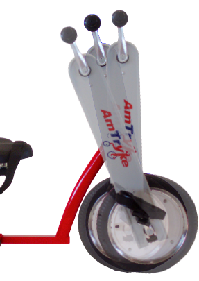 Hinged front end hand crank