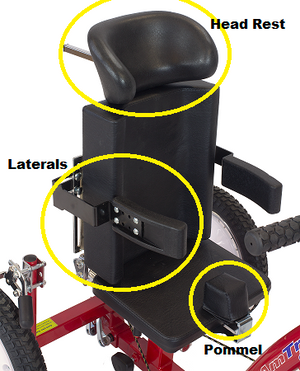 Amtryke Snappy Seat System with headrest and laterals