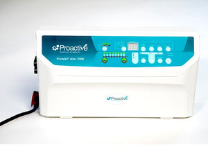 Protekt Aire 7000 Lateral Rotation Bariatric Mattress by Proactive Medical|Cover flipped open on the Protekt Aire 7000 Lateral Rotation Mattress|Protekt Aire 7000 System Pump