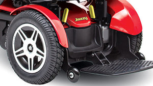 Pride Mobility Jazzy Elite 14 - Red|Pride Mobility Jazzy Elite 14 - Blue|Pride Mobility Jazzy Elite 14 - 14 inch tires|Pride Mobility Jazzy Elite 14 - Color Through Shroud|Pride Mobility Jazzy Elite 14 - Performance Electronics|Pride Mobility Jazzy Elite 14 - Easy Access Free Wheels|Pride Mobility Jazzy Elite 14 - Rear Basket|Pride Mobility Jazzy Elite 14 - Saddle Bag|Pride Mobility Jazzy Elite 14 - Cup Holder|Pride Mobility Jazzy Elite 14 - Weather Cover