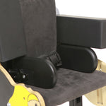 Pelvic positioning is a standard feature and aligns pelvis for young users