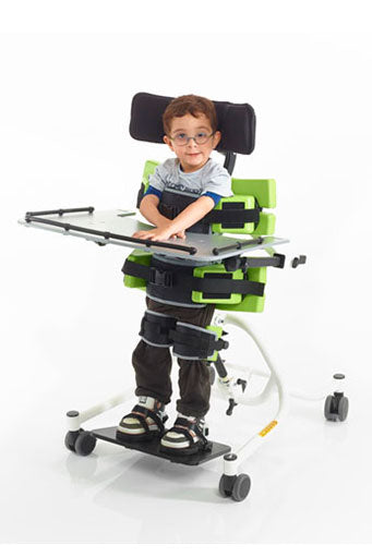 Jenx Multistander in Green with user and activity tray and headrest