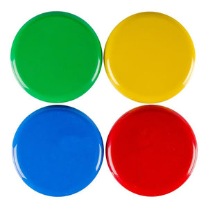 Ablenet LITTLE Step-by-Step Choice Speech Generating Device|Ablenet LITTLE Step-by-Step Choice Speech Generating Device Back View|Button Color Choices|Clear Snap Cap|Child using Ablenet LITTLE Step-by-Step Choice Speech Generating Device