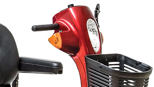 Large, low light headlight on Maxima Scooter