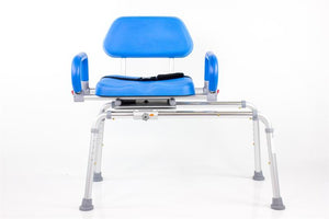 Carousel Sliding Transfer Bench has a small footprint to fit in small space